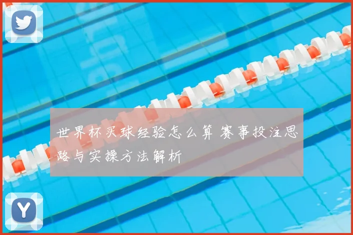 世界杯买球经验怎么算 赛事投注思路与实操方法解析